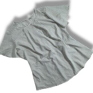 Speed Limit White Black Womans Plus Size 2X Short Sleeve Polka Dot Dressy Blouse